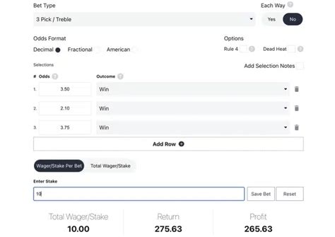 system 3/4 bet calculator|Odds Calculator: Your Definitive Tool for Calculating Bets.